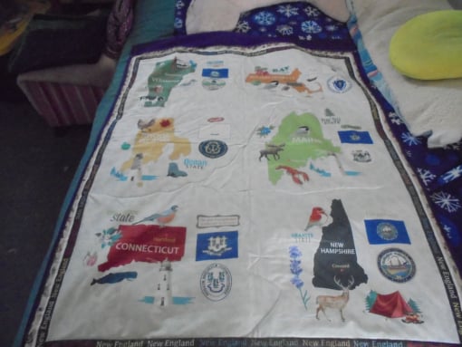 #1236 New England States 44"x34" $50