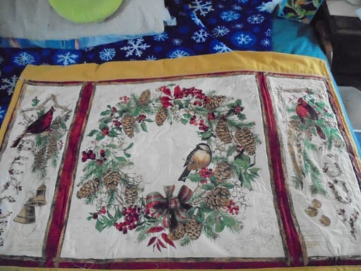 #1239 Christmas Cardinals 42"x28" $60